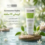 نمای بسته بندی کرم مرطوب کننده فیس دوکس مدل HYDRA حجم 50 میلی لیتر برچسب و بسته بندی