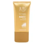 نمای کناری کرم ضد آفتاب بی رنگ ژوت، SPF ۵۰، مدل smooth silky feel، مناسب پوست های چرب حجم ۴۰ میلی لیتر، محافظت کننده در برابر