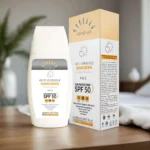 نمای کناری کرم ضد آفتاب و چروک بدون رنگ هپسان SPF۵۰ مدل ۴در۱ محافظ UVA ،UVB PA+++ حاوی ویتامین B۵ و C مناسب انواع پوست حجم ۵۰