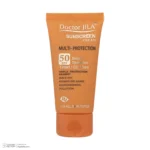 نمای جزئیات کرم ضد آفتاب رنگی دکتر ژیلا SPF 50 مدل Multi-Protection مناسب برای انواع پوست وزن 50 گرم حرکت و نصب پشتی