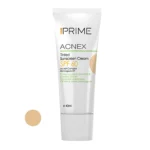 نمای جزئیات کرم ضدآفتاب رنگی پرایم مدل Acnex SPF۶۰، مناسب پوست های چرب، حجم ۴۰ میلی لیتر اصل حرکت و نصب پشتی