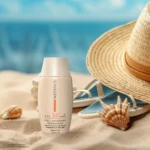 نمای جزئیات کرم ضد آفتاب رنگی ژیناژن، SPF ۵۰، مدل ۰۱، مناسب پوست های چرب و مختلط با تنالیته روشن حجم ۵۰ میلی لیتر، آب، محافظت