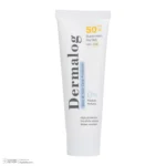 نمای جزئیات کرم ضد آفتاب بی رنگ صورت درمالوگ SPF 50 مدل 01 مناسب برای پوست خشک حجم ۵۰ میلی لیتر حرکت و نصب پشتی