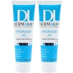 نمای کناری کرم مرطوب کننده پوست چرب درمالیفت مدل Hydralift AC Cream حجم ۵۰ میلی لیتر بسته دو عددی پروفایل و ساختار
