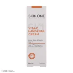 نمای کناری کرم مرطوب کننده دست و ناخن اسکین وان مدل VITA-C حجم 50 میلی لیتر پروفایل و ساختار