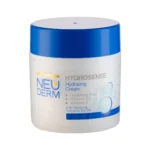 نمای کناری کرم مرطوب کننده صورت و دست نئودرم مدل Optimal مناسب پوست های نرمال تا خشک حجم 150 میلی لیتر پروفایل و ساختار