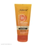 نمای در اتاق کرم ضد آفتاب رنگی آردن سان، SPF ۳۰، مدل Light Beige، مناسب انواع پوست با تنالیته روشن و حجم ۵۰ میلی لیتر، آب، مح