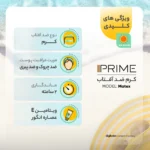 نمای جلو کرم ضدآفتاب رنگی پرایم SPF۵۰ مدل Matex Tinted Rejuvinating مناسب انواع پوست، حجم ۴۰ میلی لیتر اصل چیدمان صفحه و نشان