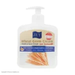 نمای جلو کرم مرطوب کننده دست و صورت جی مدل Wheat-Germ مناسب برای انواع پوست حجم ۴۵۰ میلی لیتر مجموعه ۲ عددی اصل طراحی و جزئیا