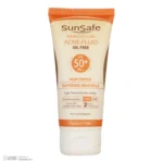 نمای جلو کرم ضدآفتاب بی رنگ سان سیف SPF۵۰ مدل ACNE-FLUID مناسب پوست مختلط، حجم ۵۰ میلی لیتر اصل چیدمان صفحه و نشانگرها