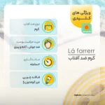 نمای جلو کرم ضدآفتاب رنگی لافارر مدل SPF۴۰، مناسب پوست های چرب، حجم ۴۰ میلی لیتر اصل چیدمان صفحه و نشانگرها