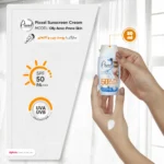 نمای کناری کرم ضدآفتاب بی رنگ پیکسل SPF۵۰ مدل Oily Acne-Prone Skin، مناسب پوست های چرب، حجم ۵۰ میلی لیتر اصل عمق قاب و پروفای