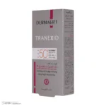 نمای کناری فلوئید ضد آفتاب درمالیفت مدل Tranexid حجم ۴۰ میلی لیتر عمق قاب و پروفایل