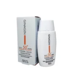 نمای کناری کرم ضد آفتاب بدون رنگ ژیناژن SPF 50 مدل 00 برای پوست های خشک و معمولی حجم 50 میلی لیتر عمق قاب و پروفایل