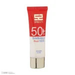 نمای کناری ژل کرم ضدآفتاب ساین اسکین بدون رنگ SPF۵۰ مدل SynShield، مناسب پوست های چرب، حجم ۵۰ میلی لیتر اصل عمق قاب و پروفایل