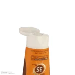 نمای جلو کرم ضد آفتاب رنگی سان سیف SPF 35 مدل 01 برای پوست چرب وزن 50 گرم چیدمان صفحه و نشانگرها