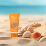 نمای جزئیات کرم ضدآفتاب بی رنگ بایومارین SPF۵۰ مدل AQUA SUN، مناسب پوست های خشک، حجم ۵۰ میلی لیتر اصل حرکت و نصب پشتی