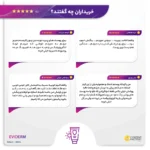 نمای جزئیات کرم ضد آفتاب رنگی اویدرم SPF۵۰ مدل Evisun مناسب پوست های چرب حجم ۴۰ میلی لیتر اصل حرکت و نصب پشتی