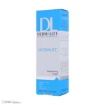 نمای کناری کرم مرطوب کننده صورت درمالیفت مدل HYDRALIFT مناسب پوست های خشک حجم 50 میلی لیتر پروفایل و ساختار