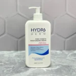 نمای جلو کرم نرم کننده و مرطوب هیدرودرم مدل Aqua Satin حجم 500 میلی لیتر طراحی و جزئیات کلیدی
