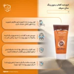نمای جلو کرم ضدآفتاب سان سیف مدل 003 با حجم 50 میلی لیتر چیدمان صفحه و نشانگرها