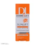 نمای جلو کرم ضدآفتاب رنگی درمالیفت مدل Sunlift SPF۵۰ بژ روشن، حجم ۴۰ میلی لیتر اصل چیدمان صفحه و نشانگرها