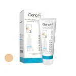 نمای جلو کرم ضدآفتاب رنگی ژنوبایوتیک SPF۵۰ مدل NBD۳، مناسب پوست های خشک و معمولی، حجم ۵۰ میلی لیتر اصل چیدمان صفحه و نشانگرها