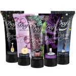نمای جلو کرم مرطوب کننده دافی مدل perfume cream حجم 75 میلی لیتر بسته 5 عددی درجه و بسته بندی زعفران